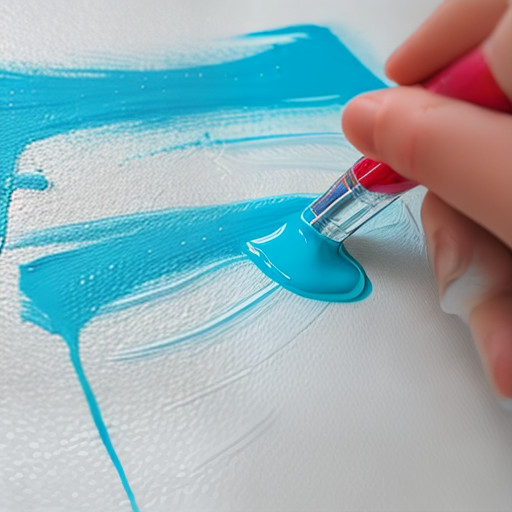 Take your time when applying the acrylic paint to ensure a smooth and even finish.