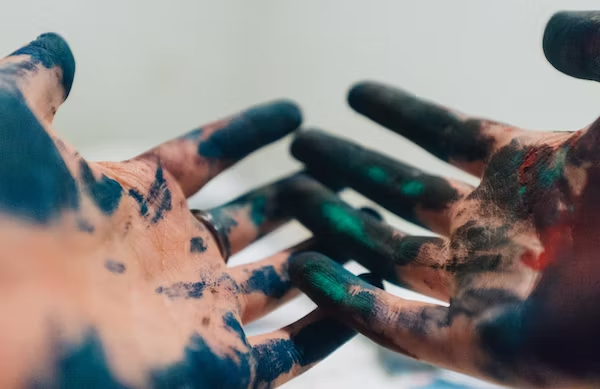 Avoid using Acrylic Paint on sensitive areas of your body